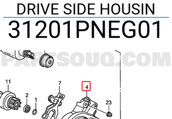 Honda 31201PNEG01 DRIVE SIDE HOUSIN