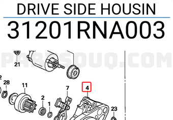 Honda 31201RNA003 DRIVE SIDE HOUSIN