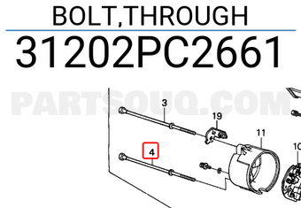 Honda 31202PC2661 BOLT,THROUGH