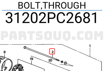 Honda 31202PC2681 BOLT,THROUGH