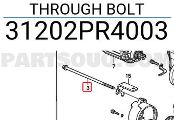 Honda 31202PR4003 THROUGH BOLT