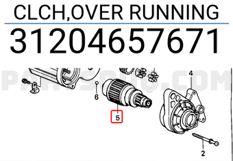 Honda 31204657671 CLCH,OVER RUNNING