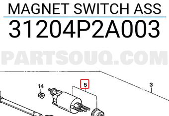 Honda 31204P2A003 MAGNET SWITCH ASS