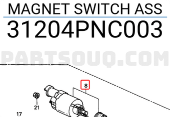 Honda 31204PNC003 MAGNET SWITCH ASS