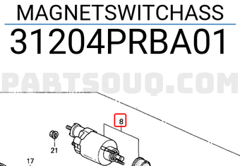 Honda 31204PRBA01 MAGNETSWITCHASS