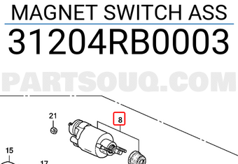 Honda 31204RB0003 MAGNET SWITCH ASS