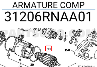 Honda 31206RNAA01 ARMATURE COMP