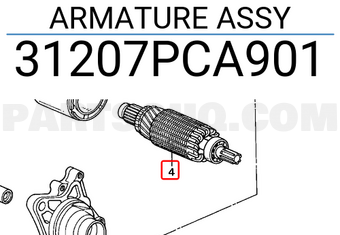 Honda 31207PCA901 ARMATURE ASSY