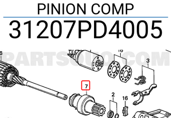 Honda 31207PD4005 PINION COMP