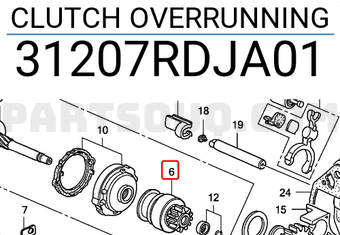 Honda 31207RDJA01 CLUTCH OVERRUNNING
