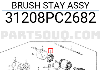 Honda 31208PC2682 BRUSH STAY ASSY