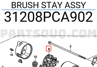 Honda 31208PCA902 BRUSH STAY ASSY