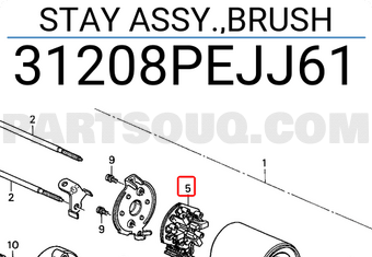Honda 31208PEJJ61 STAY ASSY.,BRUSH