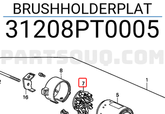 Honda 31208PT0005 BRUSHHOLDERPLAT