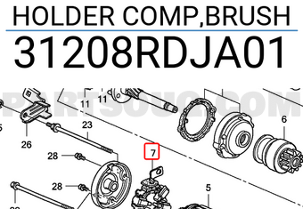 Honda 31208RDJA01 HOLDER COMP,BRUSH