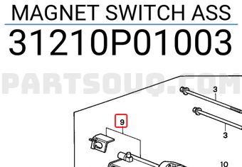 Honda 31210P01003 MAGNET SWITCH ASS