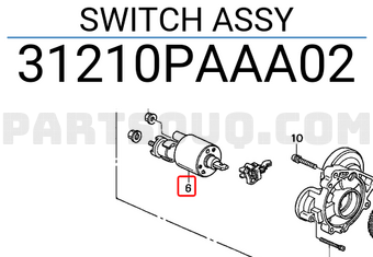Honda 31210PAAA02 SWITCH ASSY