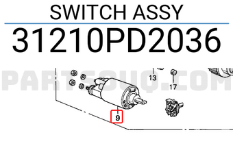 Honda 31210PD2036 SWITCH ASSY
