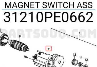 Honda 31210PE0662 MAGNET SWITCH ASS