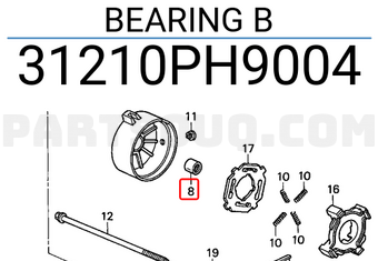 Honda 31210PH9004 BEARING B
