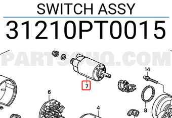 Honda 31210PT0015 SWITCH ASSY