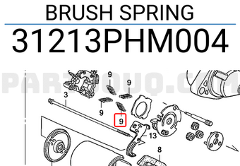Honda 31213PHM004 BRUSH SPRING
