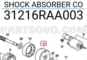 Honda 31216RAA003 SHOCK ABSORBER CO