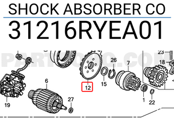 Honda 31216RYEA01 SHOCK ABSORBER CO