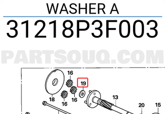 Honda 31218P3F003 WASHER A