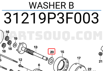 Honda 31219P3F003 WASHER B
