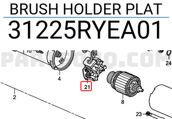 Honda 31225RYEA01 BRUSH HOLDER PLAT