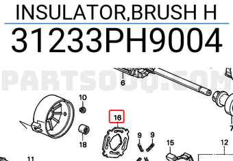 Honda 31233PH9004 INSULATOR,BRUSH H