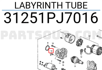 Honda 31251PJ7016 LABYRINTH TUBE