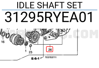 Honda 31295RYEA01 IDLE SHAFT SET