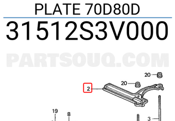 Honda 31512S3V000 PLATE 70D80D