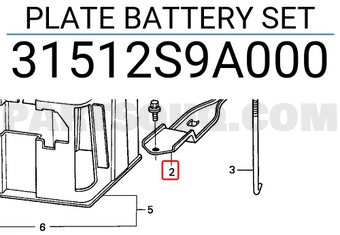 Honda 31512S9A000 PLATE BATTERY SET