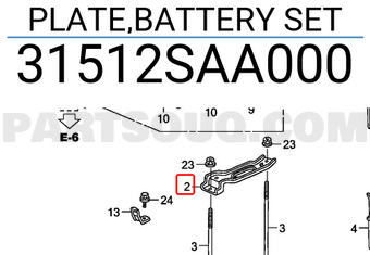 Honda 31512SAA000 PLATE,BATTERY SET