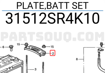 Honda 31512SR4K10 PLATE,BATT SET