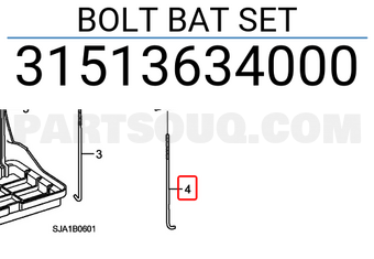 Honda 31513634000 BOLT BAT SET