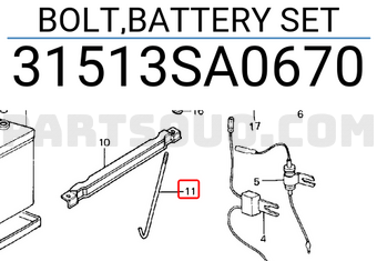 Honda 31513SA0670 BOLT,BATTERY SET