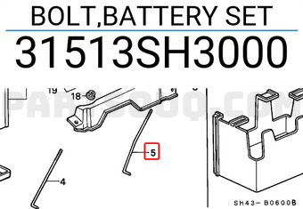 Honda 31513SH3000 BOLT,BATTERY SET