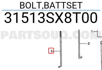 Honda 31513SX8T00 BOLT,BATTSET