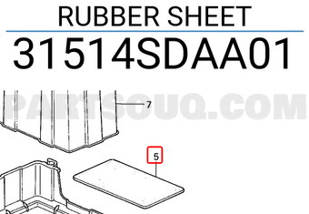 Honda 31514SDAA01 RUBBER SHEET