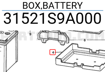 Honda 31521S9A000 BOX,BATTERY
