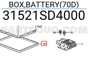 Honda 31521SD4000 BOX,BATTERY(70D)
