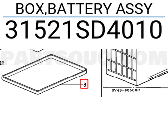 Honda 31521SD4010 BOX,BATTERY ASSY