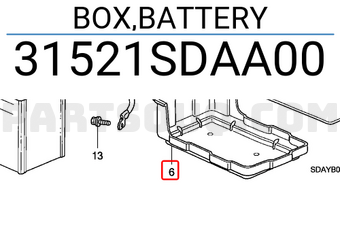 Honda 31521SDAA00 BOX,BATTERY