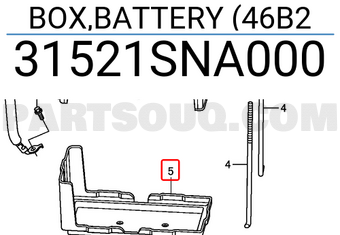 Honda 31521SNA000 BOX,BATTERY (46B2