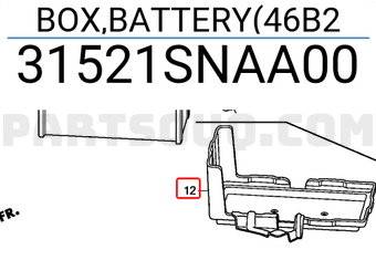 Honda 31521SNAA00 BOX,BATTERY(46B2