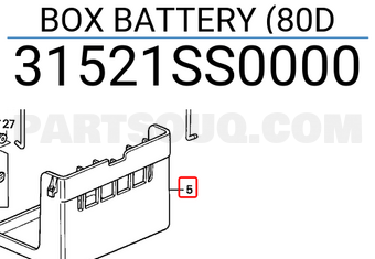 Honda 31521SS0000 BOX BATTERY (80D